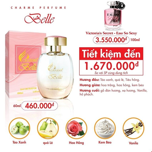 Nước Hoa Nữ Charme Belle 60ml