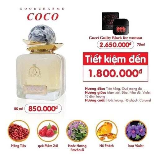 Nước Hoa Nữ Charme Coco Trắng 80ml