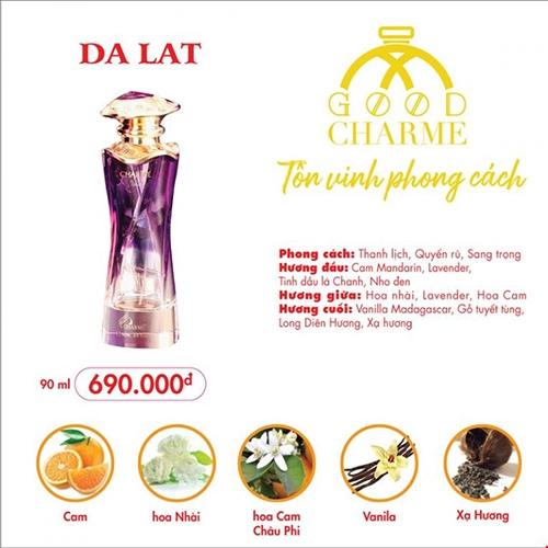 Nước Hoa Nữ Charme Đà Lạt 90ml