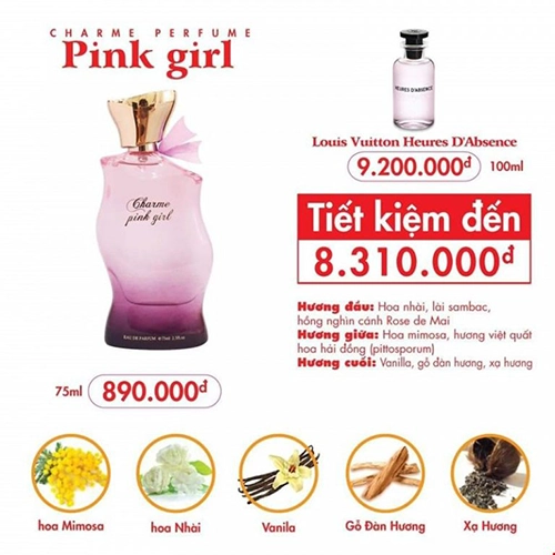 Nước Hoa Nữ Charme Pink Girl